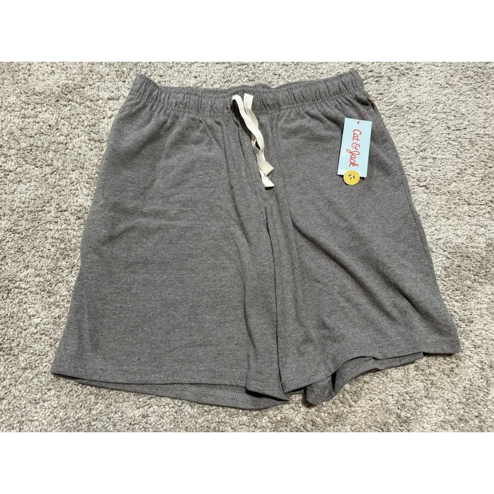 NWT Boys' Knit 'Above the Knee' Pull-On Shorts - Cat & Jack Size XXL 16/18 Gray